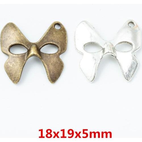60 pieces of retro metal zinc alloy mask pendant for DIY handmade jewelry necklace making 6764