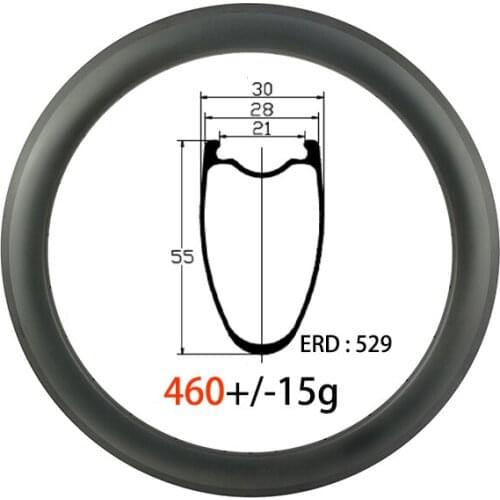 700C Ultralight all road gravel clincher tubeless 55mm deep basalt brake carbon rim 28mm wide 21mm inner UD 3K 12K matte glossy