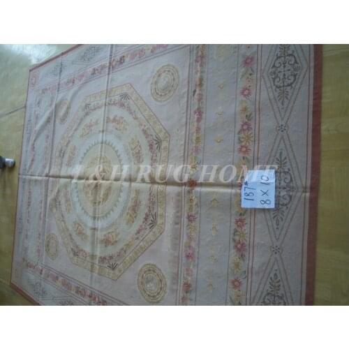 Free shipping 8'x10' French Aubusson weave rug hand woven carpet original oriented rug royal style