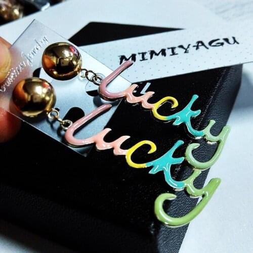 Big Acrylic Letter BAD Bitch Only Dangle Earrings Big nightclub Brincos Grandes Party Jewelry