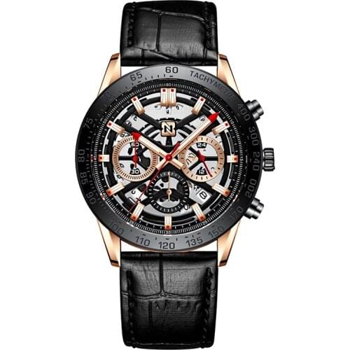 Luxury Brand Mens Watches Fashion Leather Quartz Watch Men Casual Sports Male Wristwatch Relogio Masculino QW019