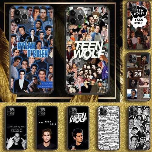 Actor Dylan O'Brien TEEN WOLF Phone Case Cover Hull For iphone 5 5s se 2 6 6s 7 8 12 mini plus X XS XR 11 PRO MAX black painting