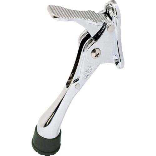 Door Stopper Zinc Alloy Kickdown Door Stop Door Kickstand with Rubber Tip