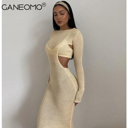 GANEOMO Fashionable Knitted Dresses