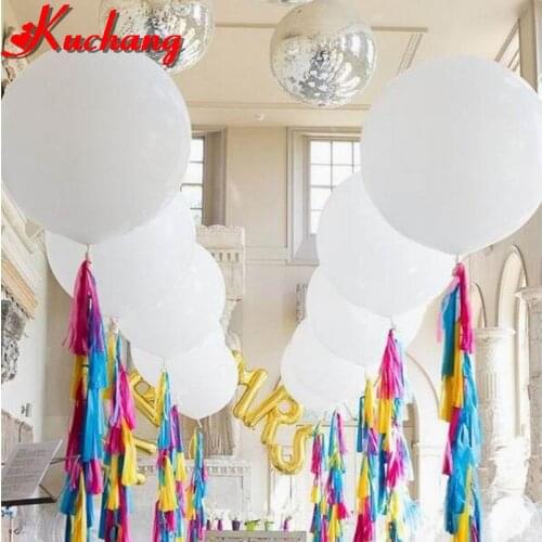 1PC Giant White Balloon 36 inch Colorful Round Latex Balloons Helium Inflable Wedding Birthday Party Large Balloon Decoration