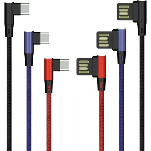 90 Degree Cable For Apple iPhone X 8 7 6 6S Plus iOS 8 9 10 11 Fast Charging Reversible USB Charger Data L Bending Cables 50pcs