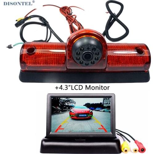 Car Rear View Brake Light Camera for Nissan NV 1500, 2500 and 3500 series 2012-2021 With 4.3" LCD Monitor Parking system