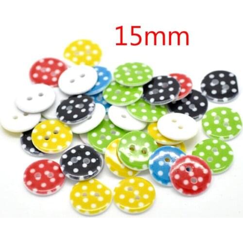 50Pcs Mixed 15mm Round Resin Sewing Buttons For Cloth Flatback Cabochon Scrapbooking Crafts Knopf Bouton Decor Diy Accessorie