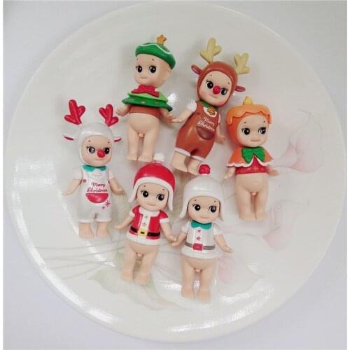 Kawaii Cupid Baby Dolls Mini Reborn Baby Anime Cartoon Kewpie Doll PVC Action Figures Toy Newborn Kids Girl Angle Lovers Toys