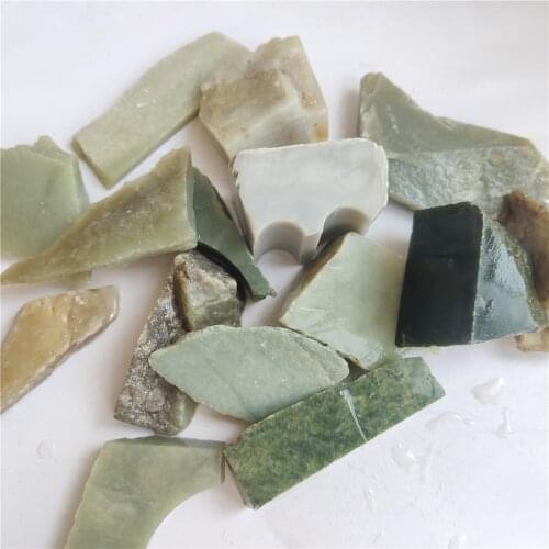 100g Natural Hetian Jade Nephrite Jade Stone Tailings for Decoration Carving Practiced Hand Beginner