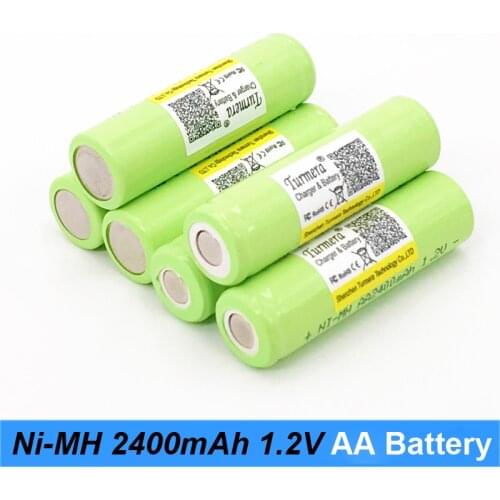 Turmera New AA Battery Rechargeable Batteries 1.2V AA 2400mAh Ni-MH Rechargeable Battery for Camera Flashlight