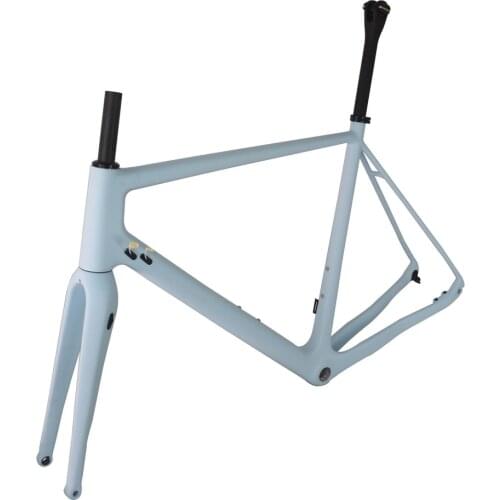 Flat Mount Carbon Fiber T700 BSA Custom Paint Gravel Frame GR029 With 27.2mm Diameter Zero Offset Post