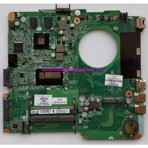 Genuine 738156-501 738156-001 DA0U82MB6D0 w 740M/2GB GPU w i5-4200U CPU Laptop Motherboard for HP 14-N Series NoteBook PC