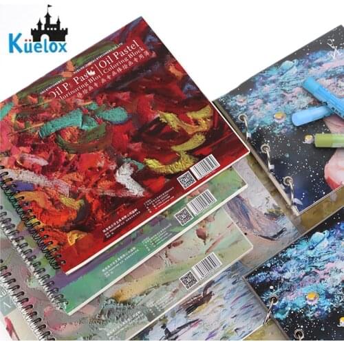 Kuelox Professional Oil Paiting Pastel Special Book/Paper 20sheets 240g/m2 Base Paper Chalk Crayon Art Doodle/Graffiti Book New