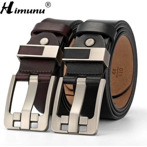 [HIMUNU] Luxury Designer Belts Men Genuine Leather Mens Belts Black and coffee Cowhide Belt For Men