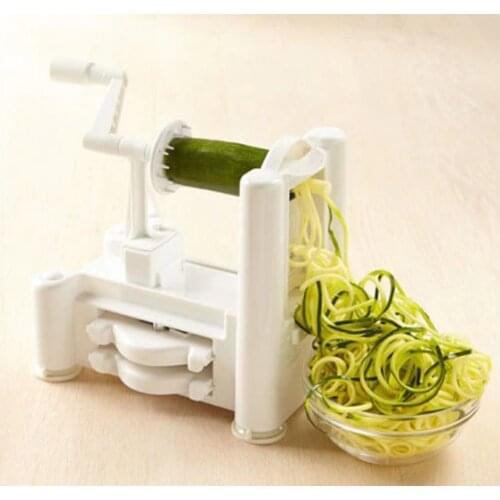 Handy Vegetable Spiralizer Fruit Slicer DIY Kitchen Tools 304 Stainless Steel Blades Manual Peeler