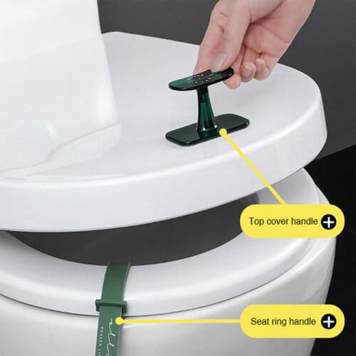 Toilet Lid Lifter Handle Self-adhesive Lifting Handle Toilet Seat Cover Avoid Direct Touching Germs Anti-dirty Bathroom Gadgets