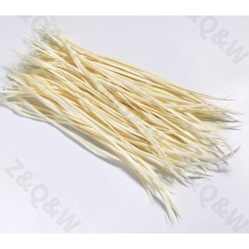 Natural 6-8 inch goose silk edge feather 15-20CM dyed beige DIY craft jewelry earrings performance costume decoration
