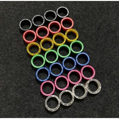 5sets Medium Caliber Lettering Tires Middle Diameter Color Rubber Tire Homemade Parts for 1/32 Tamiya Mini 4WD Car Wholesale