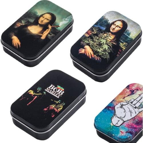 Cigarette Metal Case Cover Man Women Pocket Cigarettes Pack Box Tin Storage Box Portable Smoking Tobacco Box Smoking Accessory