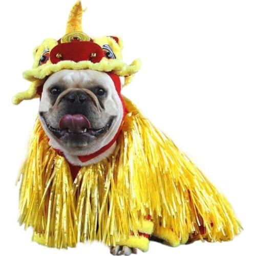 Halloween Funny Pet Cat Dog Costumes Lion Cosplay Change Into Clothes Puppy Cape Pet Lion Clothes Dog Costumes S-XL