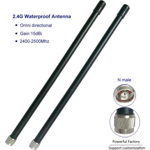 5G 5.8G Omni Antenna Lte 4G GSM Indoor Aerial 15dBi 2.4G Rubber Antenna Wifi with N Male 1PCS