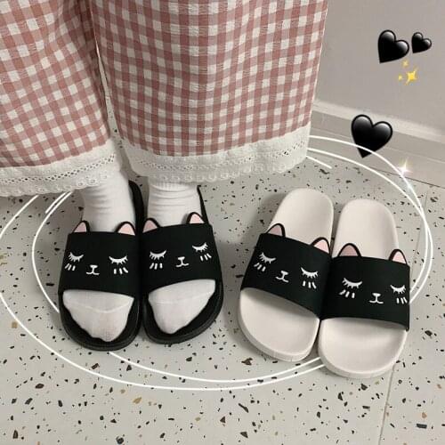 The New Cute Cartoon Indoor Slippers Women Men Bathroom Slipper Anti-slip Ladies Fashion Slides Lovers Summer Home Floor Shoes