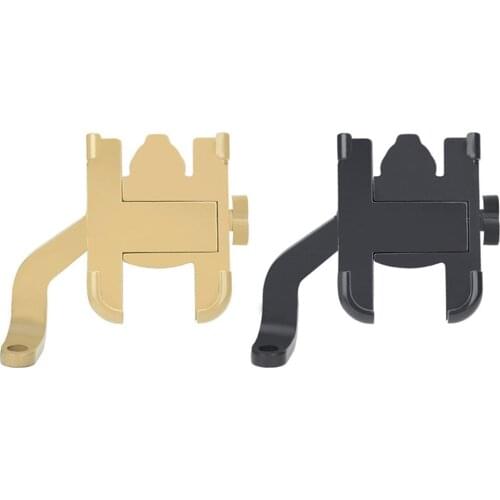 Universal Aluminum Alloy Bike Bicycle Phone Holder Racks Motorcycle Handlebar Mount Non-Slip Moblie Cell Phone Clip for Bike