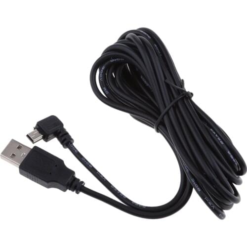 Universal 5V 2A Mini USB Chargers Cable 90 Degrees Right Head DVR GPS Charging Cables Easy Use