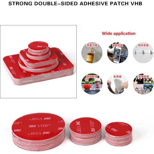VHB10 pcs double-sided tape gray self-adhesive office stationery tape household non-marking strong article fixed adhesive