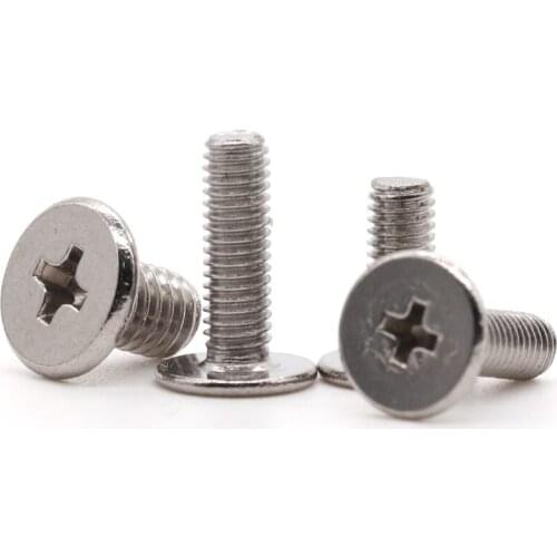 Stainless steel Phillips flat head screws
