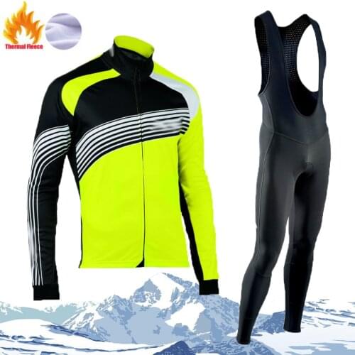 2021 Winter Thermal Fleece Cycling Jersey Set Racing Bike Cycling Suit Mountian Bicycle Cycling Clothing Ropa Ciclismo Bicycle