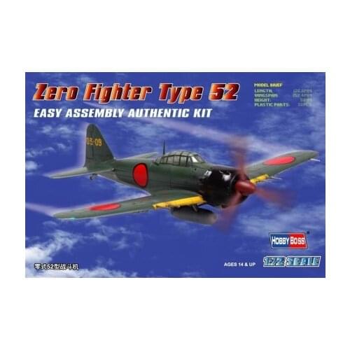 1:72 World War II Japan Zero Fighter Type 52 Military Aircraft Assembling Model Toy