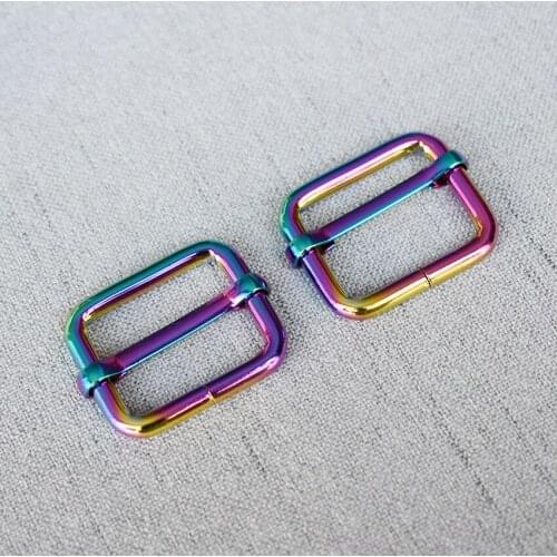 1 Pcs/Lot 25mm 1'' Colourful Webbing Metal Adjuster Slider Bag Handbag Pet Dog Collar Sewing Accessories Purse Straps Belt