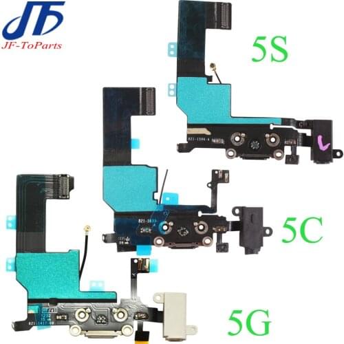 10Pcs Charging Flex Cable For iPhone 5 5G 5S 5C SE 5SE USB Charger Port Dock Connector With Mic Flex Cable
