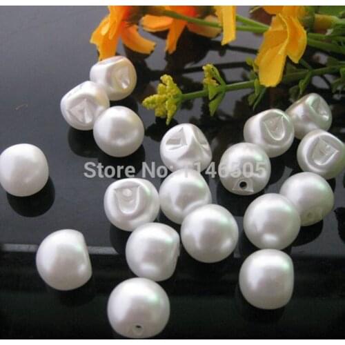 200Pcs Side Hole Milk White Pearl Buttons mix 4 Size Round Garment Sewing Buttons Jewelry Accessories Scrapbooking