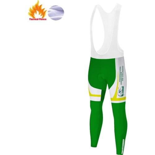 2021 team andalucia cycling trousers mens Winter pantaloni ciclista Men bike team winter bycicle pants tenue velo pro homme