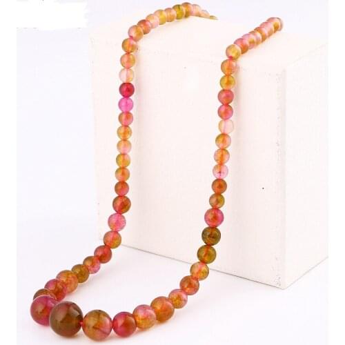 Agate Chain Necklace Natural Grade A Agate Power Crystal Women Jewelry Bead Bts Accessories Boho Bikini Bulldog Choker Choker