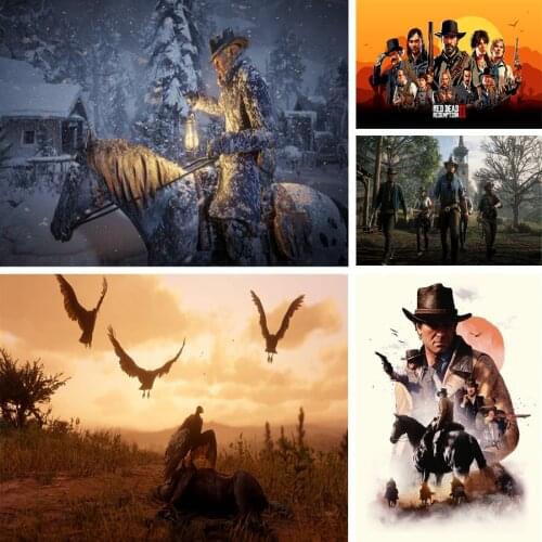 5D DIY Diamond Painting "Red Dead Redemption 2" Needlework Diamond Embroidery Mosaic Full Drill Handicraft Decor For Home