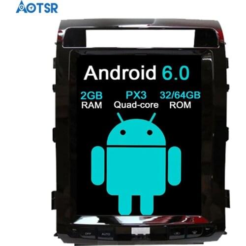 Aotsr Android 7.1 Tesla style Car DVD Player GPS Navigation auto Radio for TOYOTA LAND CRUISER LC200 2008-2015 stereo multimedia