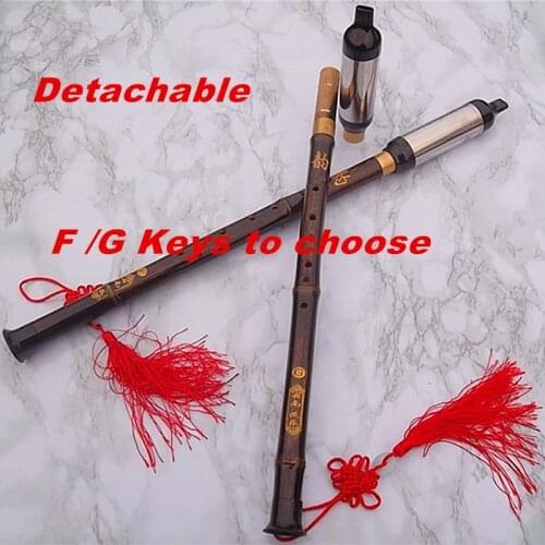 Bamboo Vertical Playing Bawu Flute F/G Key Flauta Bawu Handmade Detachable Clarinet Flute Bawu Folk Instrument Bawu Flauta