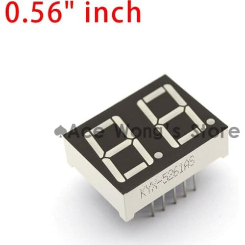 Free shipping (10Pcs/lot) 0.56" inch 2 Digits 7 Seven Segment Red Light LED Numeric Digital Display,Common Cathode