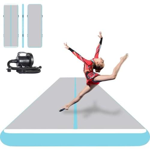 Free Shipping 26ft/29ft/33ft Air Track Tumbling Mat for Gymnastics Inflatable Airtrack Floor Mats with Electric Air Pump