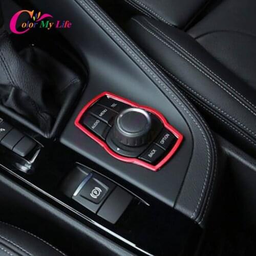 Color My Life Car Multimedia Button Decoration Circle Trim Sticker For BMW X1 X3 X5 X6 E70 E83 E90 E91 F15 F16 F20 F21 F30 F10
