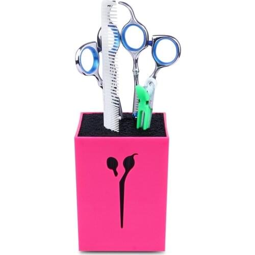 Professional Hairdressing Scissors Holder Stand Case Salon Hairdresser Scissors Storage Box Hair Clips Comb Pot Holder