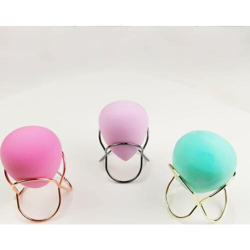 Makeup Sponge Holder Make Up Puff Bracket Beauty Tool Makeup Egg Powder Puff Sponge Display Stand Alloy Drying Holder Rose Gold