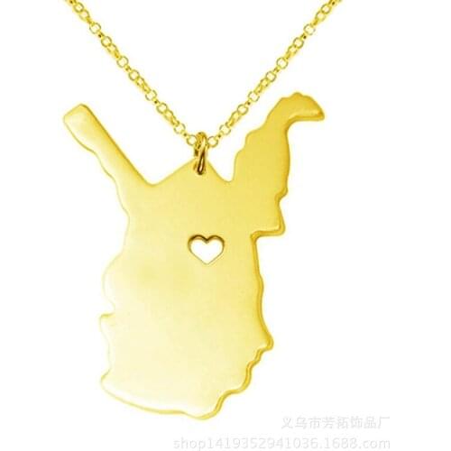 Europe and the United States hot selling, the United States West Virginia not embroidered steel pendant necklace personality hot