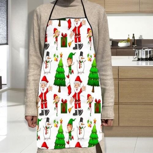 Christmas Tree Apron Grill Kitchen Chef Apron Professional for BBQ, Baking, Cooking for Men Women 2 Size 68X95cm and 50X75cm