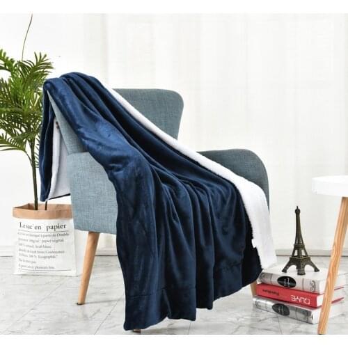 130x160CM Flannel Blanket Double-Layer Thick Sherpa Throw Blanket for Winter Soft Sofa Bed Couch Frazadas Manta De Cama Cobertor