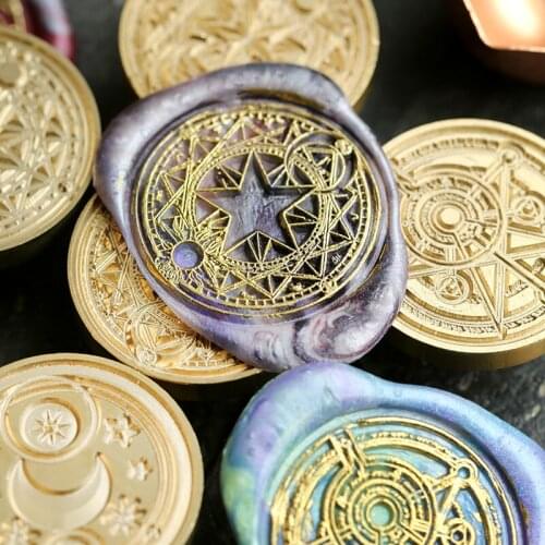 Sealed Copper Head Envelope Seal Magic Array Icon Fire Paint Seal Copper Head Diy Replacement Copper Head Decoration Craft Tool